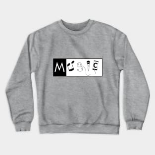 Musical word Crewneck Sweatshirt